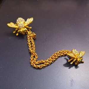 Joan Rivers Gold and Crystal Bee Brooch